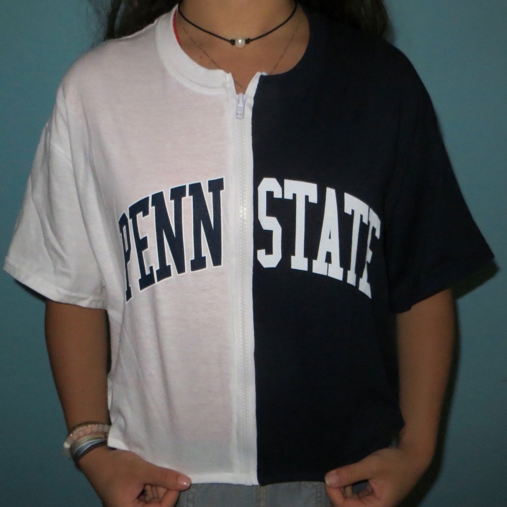Penn State University zippered tee NWOT